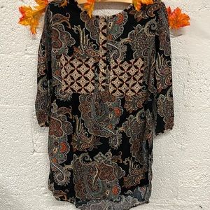 🍂cute FIG and FLOWER bohemian long sleeve top